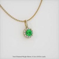 Emerald Pendant 1.05 Ct., 18K Yellow Gold Preview