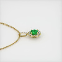 1.05 Ct. Emerald  Pendant - 18K Yellow Gold