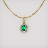 Emerald Pendant 0.65 Ct. 18K Yellow Gold Preview