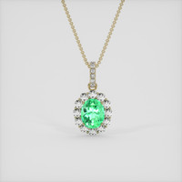 4.62 Ct. Emerald Pendant, 18K Yellow Gold 1