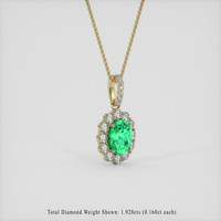 4.62 Ct. Emerald Pendant, 18K Yellow Gold 2