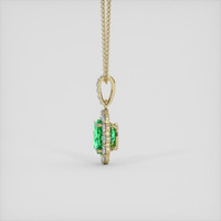4.62 Ct. Emerald Pendant, 18K Yellow Gold 3