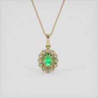 4.62 Ct. Emerald Pendant, 18K Yellow Gold 4