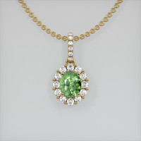 1.53 Ct. Gemstone Pendant, 18K Yellow Gold 1