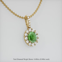 1.53 Ct. Gemstone Pendant, 18K Yellow Gold 2