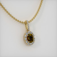 1.15 Ct. Gemstone Pendant, 18K Yellow Gold 2