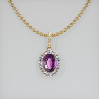 1.47 Ct. Gemstone Pendant, 18K Yellow Gold 1