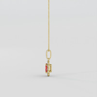 1.50 Ct. Padparadscha Sapphire Pendant, 18K Yellow Gold 3