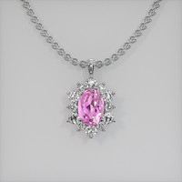 2.16 Ct. Gemstone Pendant, Platinum 950 1