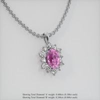 2.16 Ct. Gemstone Pendant, Platinum 950 2