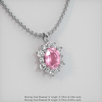 2.57 Ct. Sapphire Pendant, Platinum 950 2