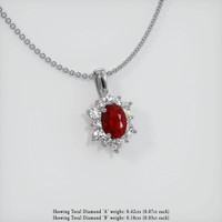 1.54 Ct. Ruby Pendant, Platinum 950 2