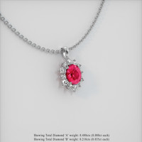 2.36 Ct. Ruby Pendant, Platinum 950 2