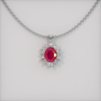 2.47 Ct. Ruby Pendant, Platinum 950 1