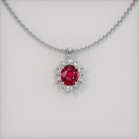 2.02 Ct. Ruby Pendant, Platinum 950 1