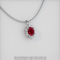 2.02 Ct. Ruby Pendant, Platinum 950 2