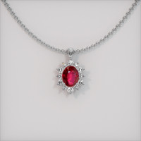 2.03 Ct. Ruby Pendant, Platinum 950 1