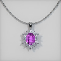 2.55 Ct. Sapphire Pendant, Platinum 950 1