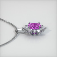 2.55 Ct. Pinkish Purple Sapphire Pendant, Platinum 950 3