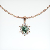 0.22 Ct. Gemstone Pendant, 14K Rose Gold 1