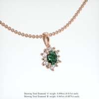 0.22 Ct. Gemstone Pendant, 14K Rose Gold 2