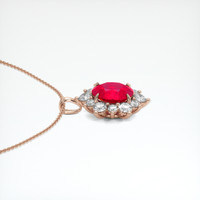 2.35 Ct. Ruby Pendant, 14K Rose Gold 3