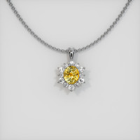 1.36 Ct. Sapphire Pendant, 14K White Gold 1