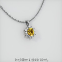 1.36 Ct. Bi Color Sapphire Pendant, 14K White Gold 2