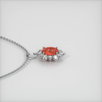 2.06 Ct. Padparadscha Sapphire Pendant, 14K White Gold 3