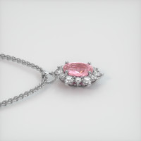 2.57 Ct. Sapphire Pendant, 14K White Gold 3
