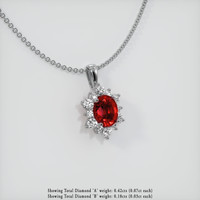 Ruby Pendant 2.10 Ct., 14K White Gold Preview