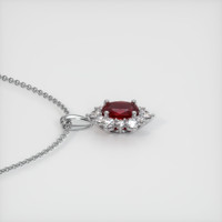 2.04 Ct. Ruby Pendant, 14K White Gold 3