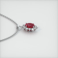 2.31 Ct. Ruby Pendant, 14K White Gold 3