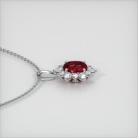 2.02 Ct. Ruby Pendant, 14K White Gold 3