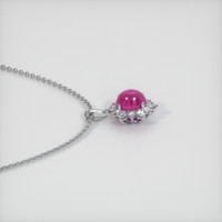 2.85 Ct. Pink Sapphire Pendant, 14K White Gold 3