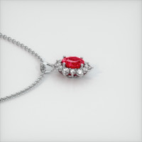 2.18 Ct. Ruby Pendant, 14K White Gold 3