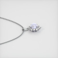 6.04 Ct. Grey Sapphire Pendant, 14K White Gold 3