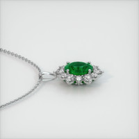 1.16 Ct. Emerald Pendant, 18K White Gold 3