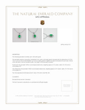 Emerald Pendant 0.65 Ct., 18K White Gold Appraisal