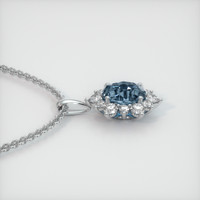 1.20 Ct. Gemstone Pendant, 18K White Gold 3