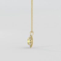 2.20 Ct. Yellow Sapphire Pendant, 10K Yellow Gold 3