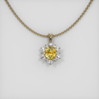1.36 Ct. Sapphire Pendant, 14K Yellow Gold 1
