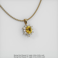 1.36 Ct. Sapphire Pendant, 14K Yellow Gold 2