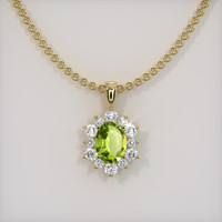 1.55 Ct. Gemstone Pendant, 14K Yellow Gold 1