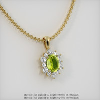 1.55 Ct. Gemstone Pendant, 14K Yellow Gold 2