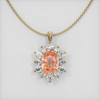 28.85 Ct. Sapphire Pendant, 14K Yellow Gold 1