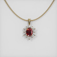 2.04 Ct. Ruby Pendant, 14K Yellow Gold 1