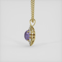 2.20 Ct. Purple Sapphire Pendant, 14K Yellow Gold 3