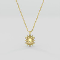 2.20 Ct. Yellow Sapphire Pendant, 14K Yellow Gold 4