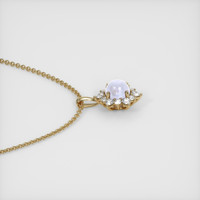 6.04 Ct. Grey Sapphire Pendant, 14K Yellow Gold 3